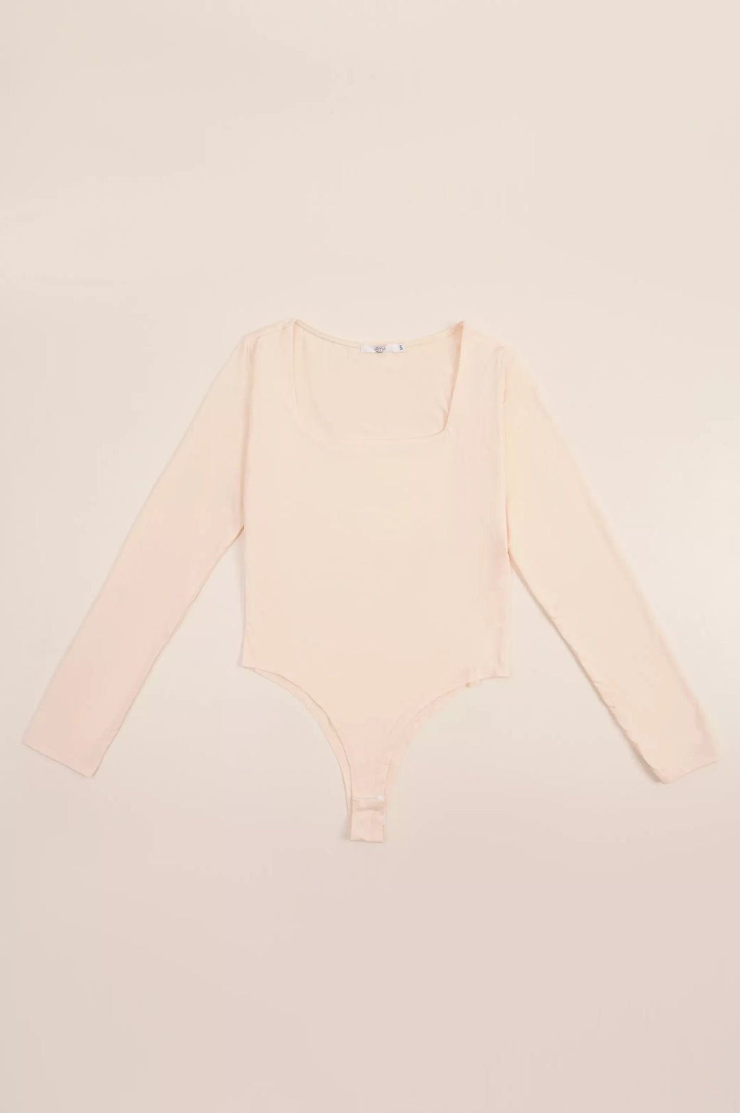 CREAM SQUARE NECK BODYSUIT