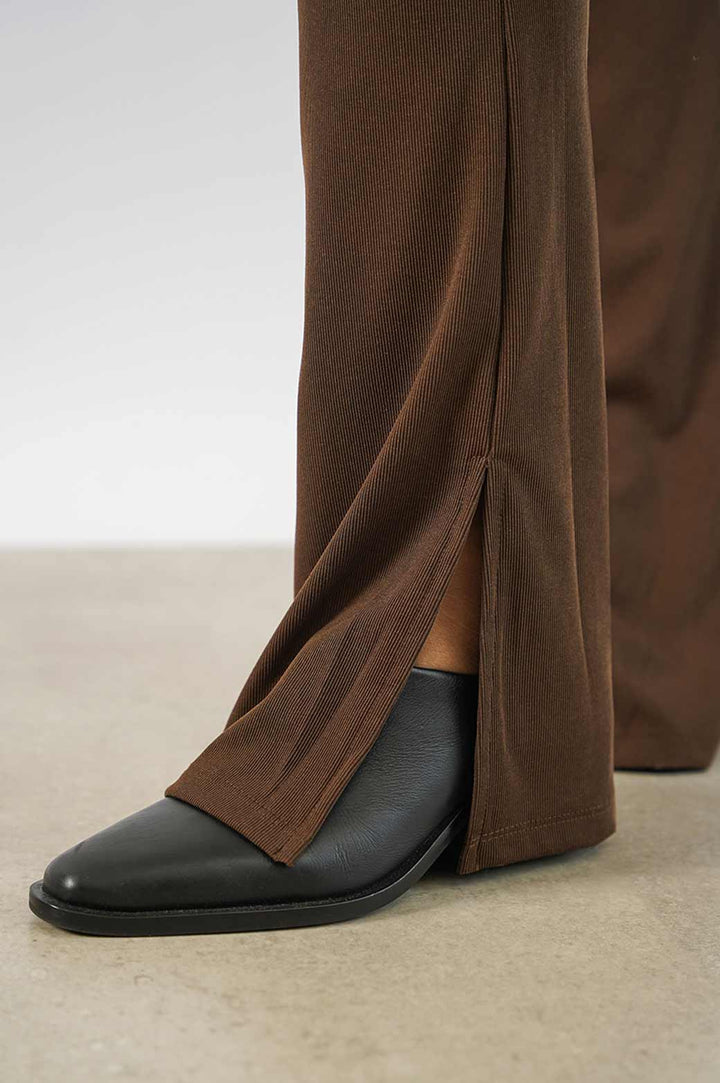 BROWN SLINKY EVENING SLACKS