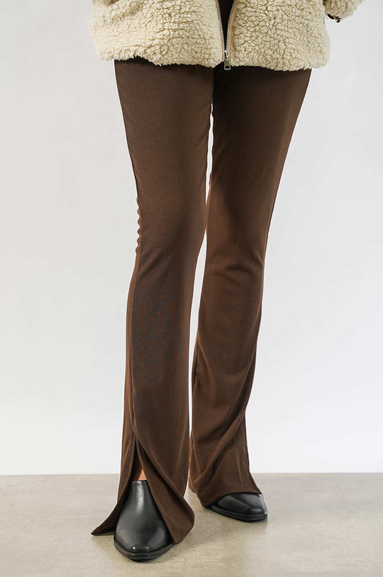 BROWN SLINKY EVENING SLACKS