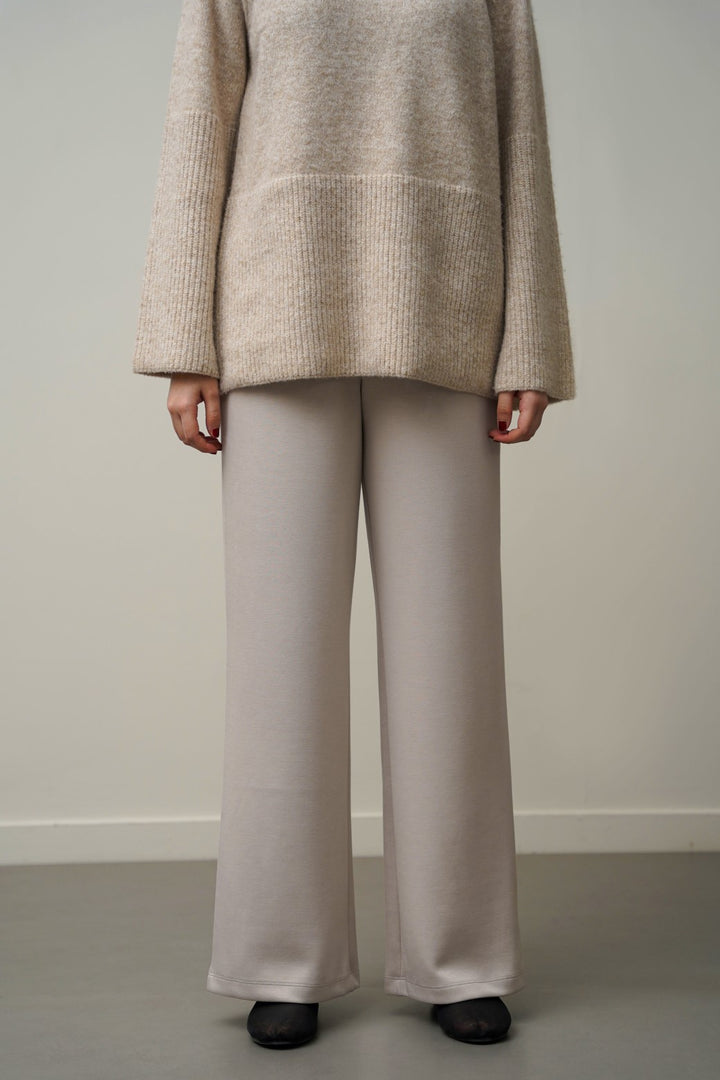 BEIGE ALL-DAY WIDE PANTS