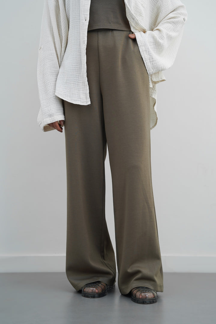 OLIVE ALL-DAY WIDE PANTS