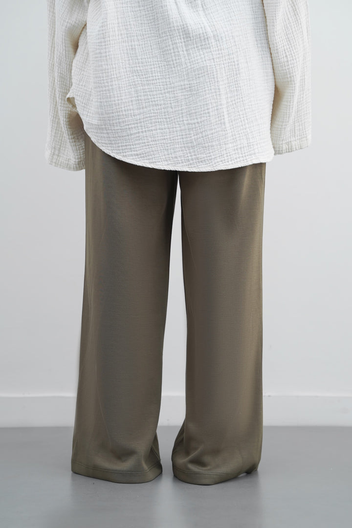 OLIVE ALL-DAY WIDE PANTS