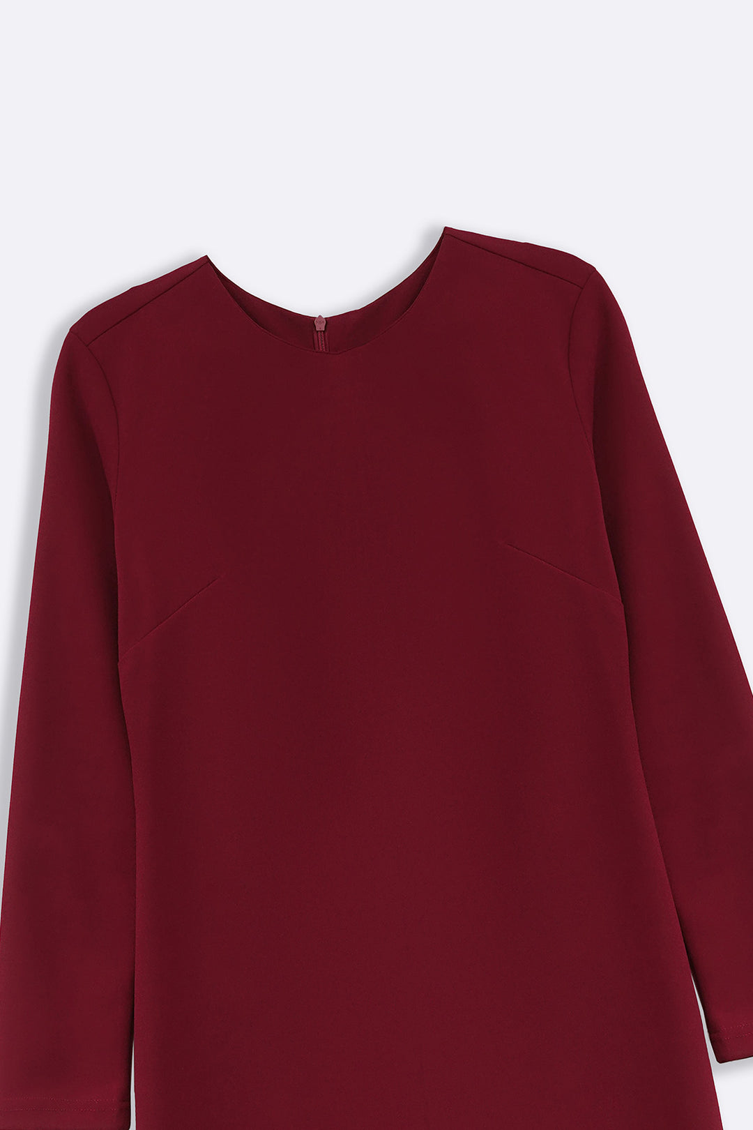 BURGUNDY TAILORED SLIM FIT DRESS