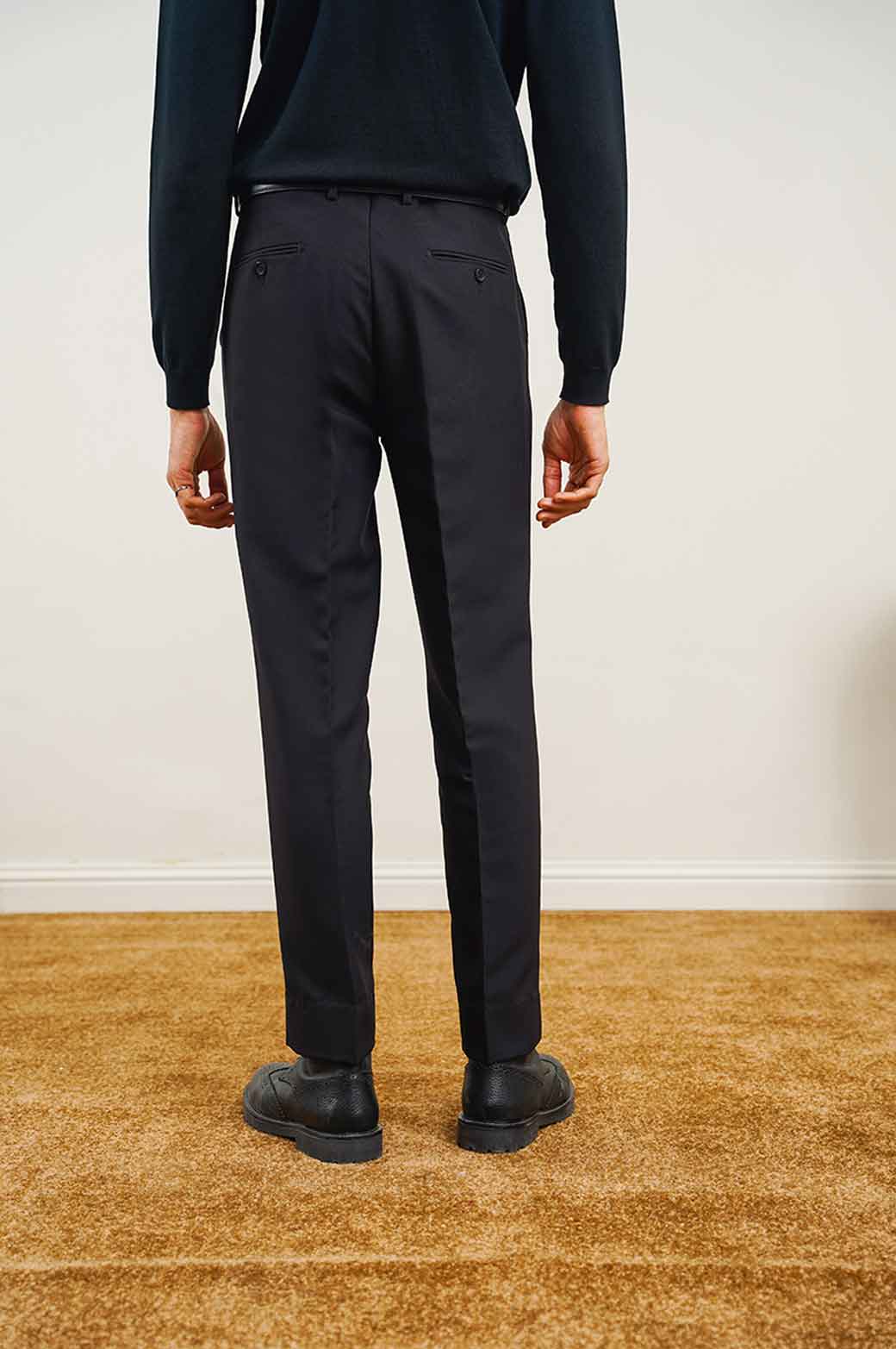 BLACK CLASSIC SUIT TROUSERS