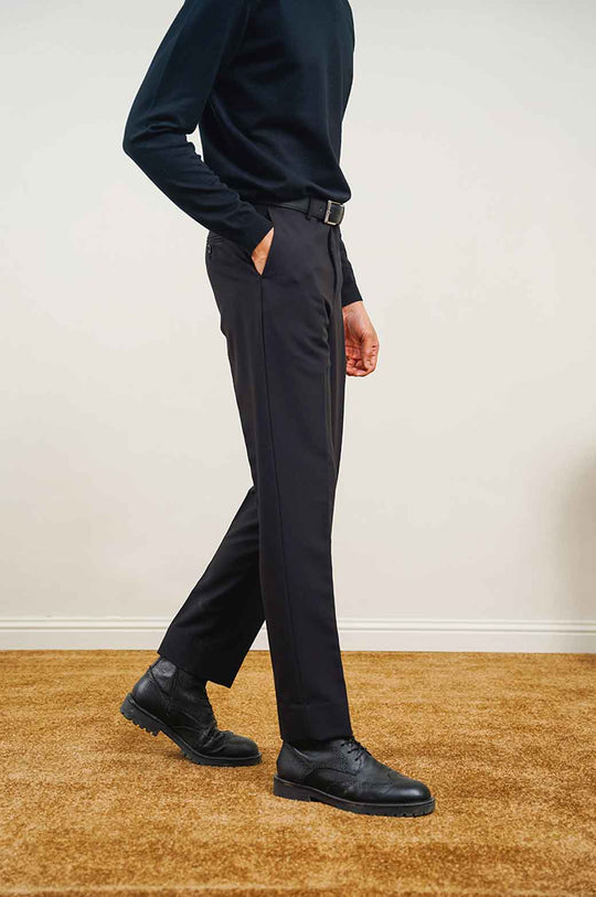 BLACK CLASSIC SUIT TROUSERS