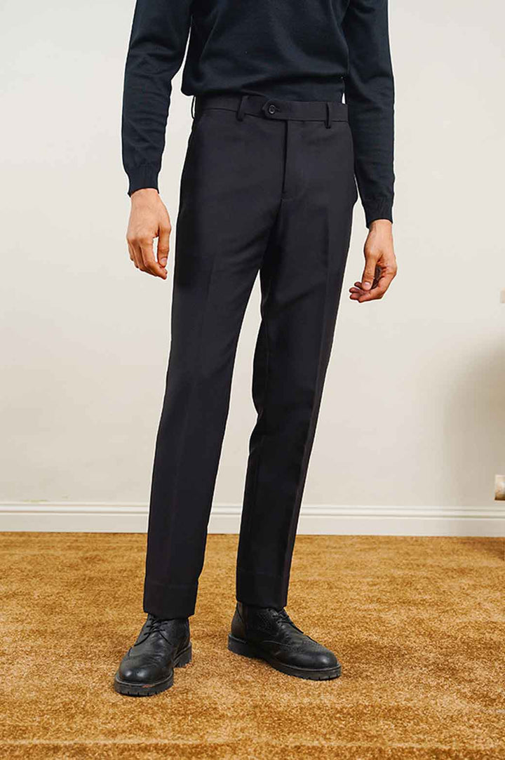 BLACK CLASSIC SUIT TROUSERS