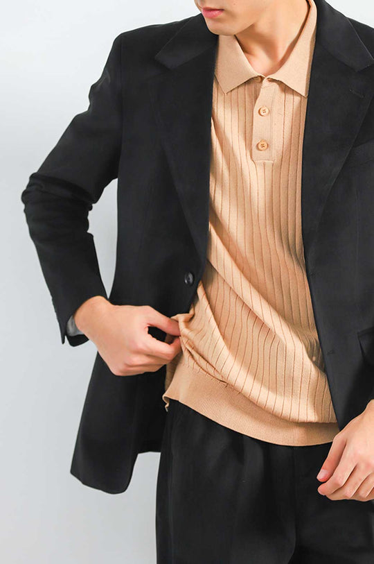 BLACK TAILORED FIT BLAZER