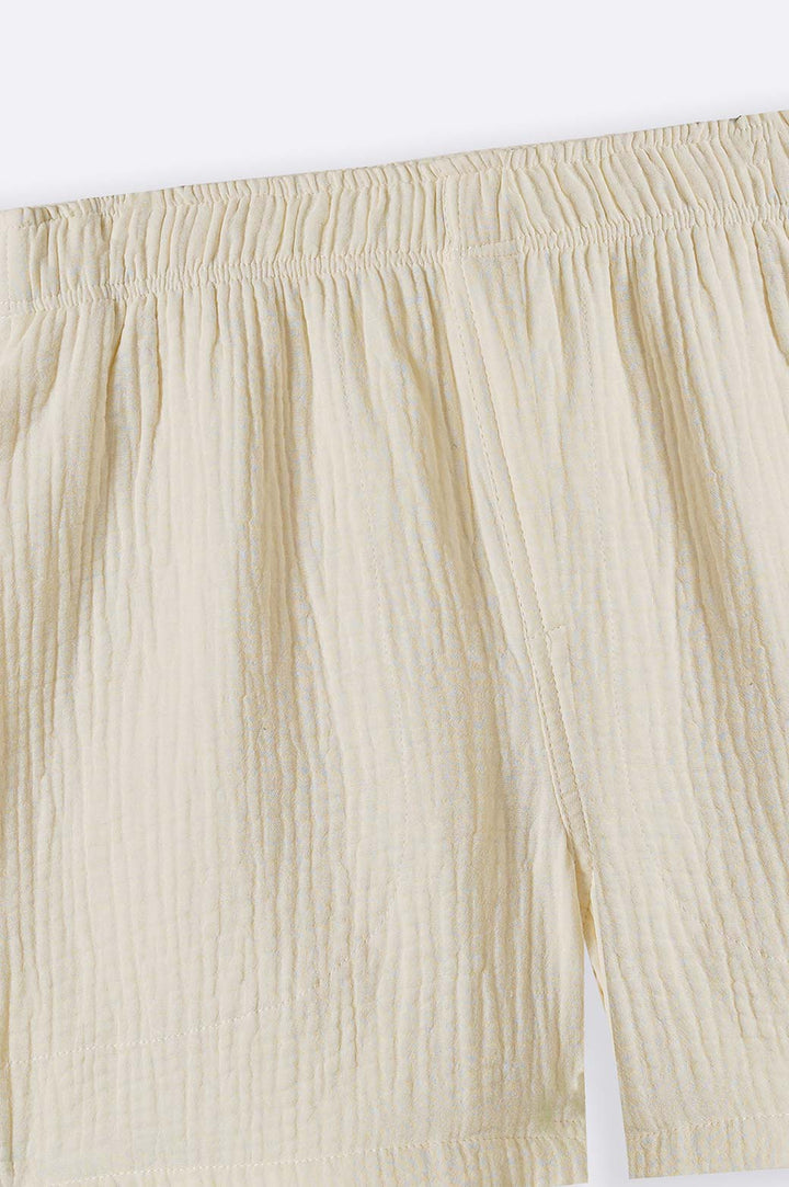 OFF WHITE MUSLIN SHORTS