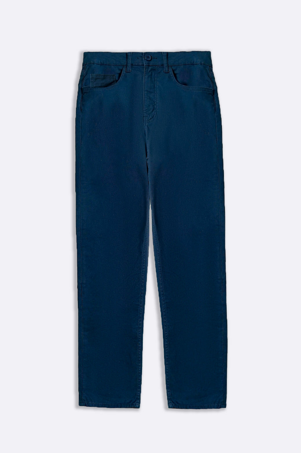 NAVY STRAIGHT COTTON PANT