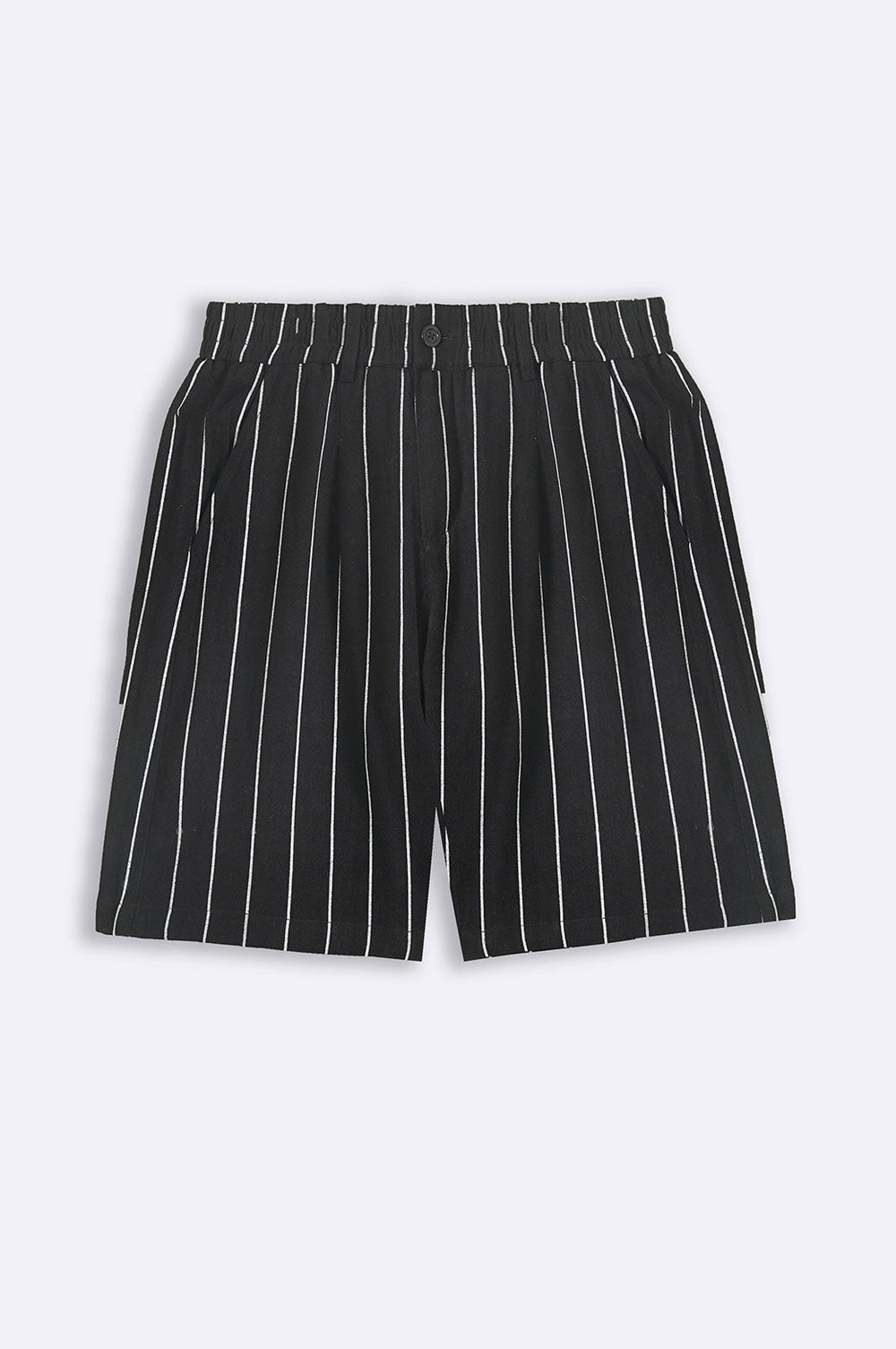 BLACK STRIPED SHORTS