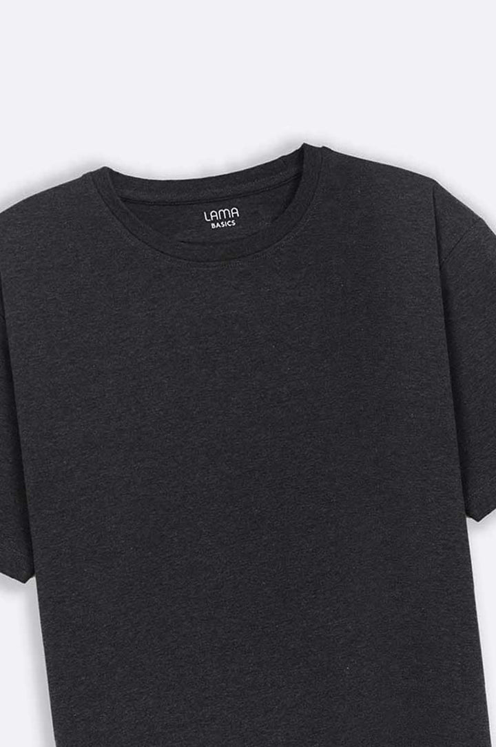 BLACK CREW-NECK TEE