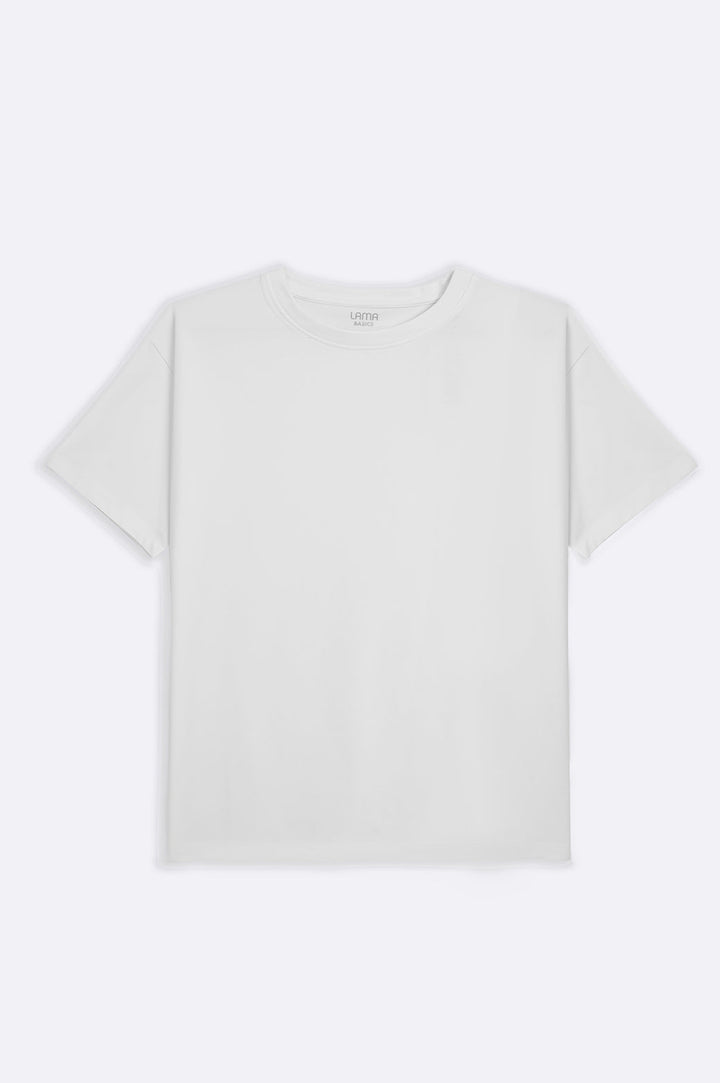 WHITE CREW-NECK TEE