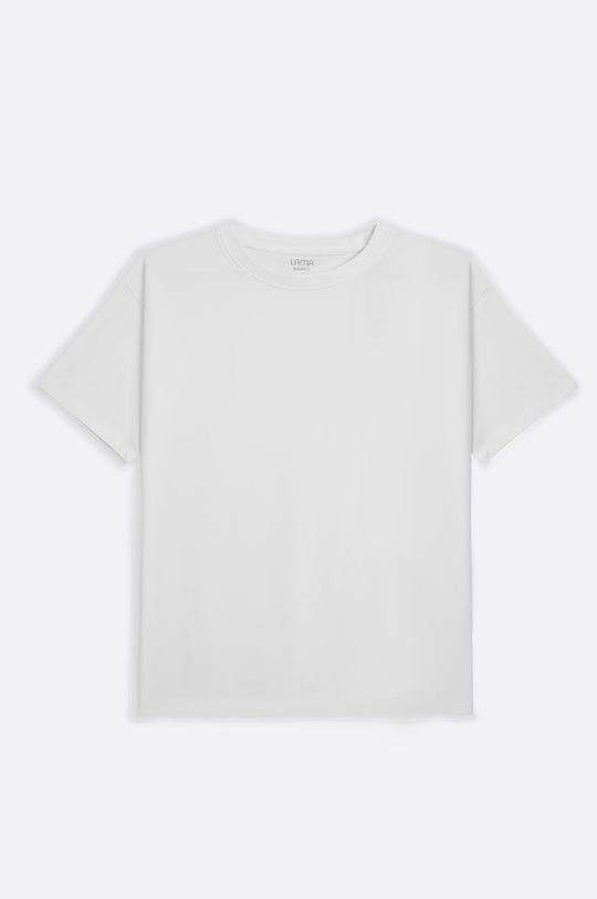 WHITE CREW-NECK TEE