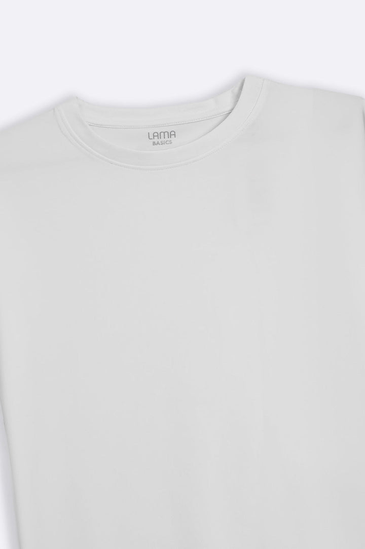 WHITE CREW-NECK TEE