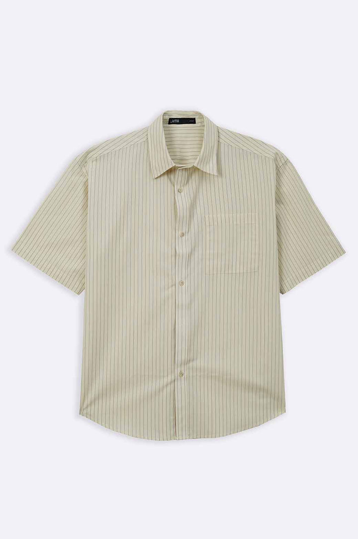 WHITE COTTON STRIPED SHIRT