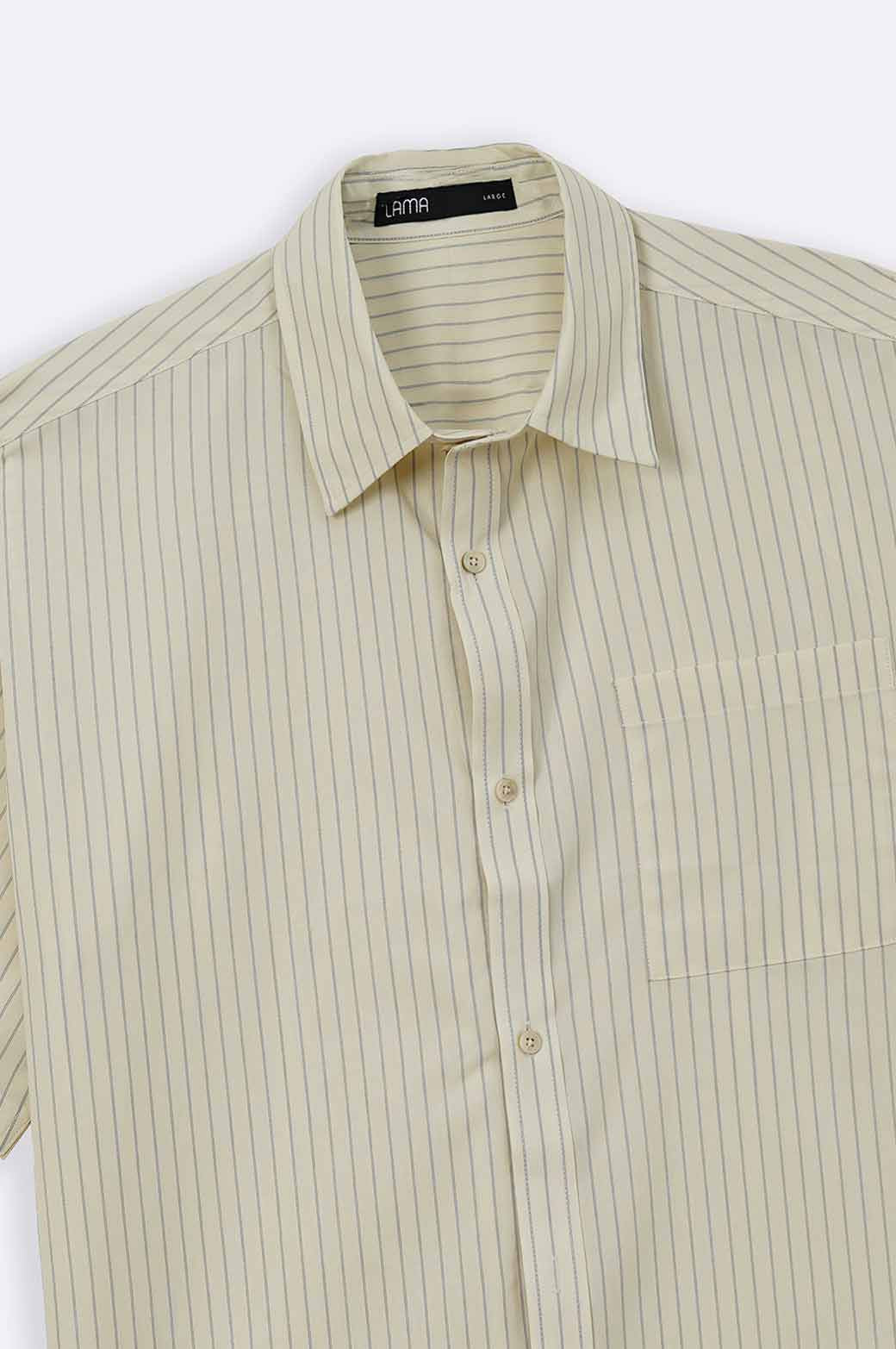 WHITE COTTON STRIPED SHIRT
