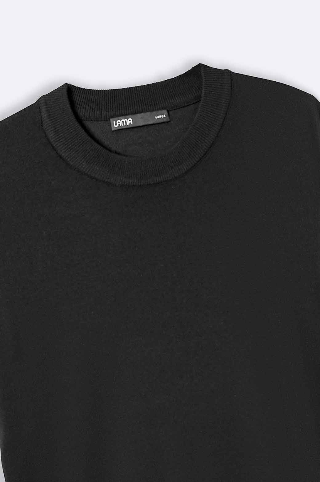BLACK KNIT T-SHIRT
