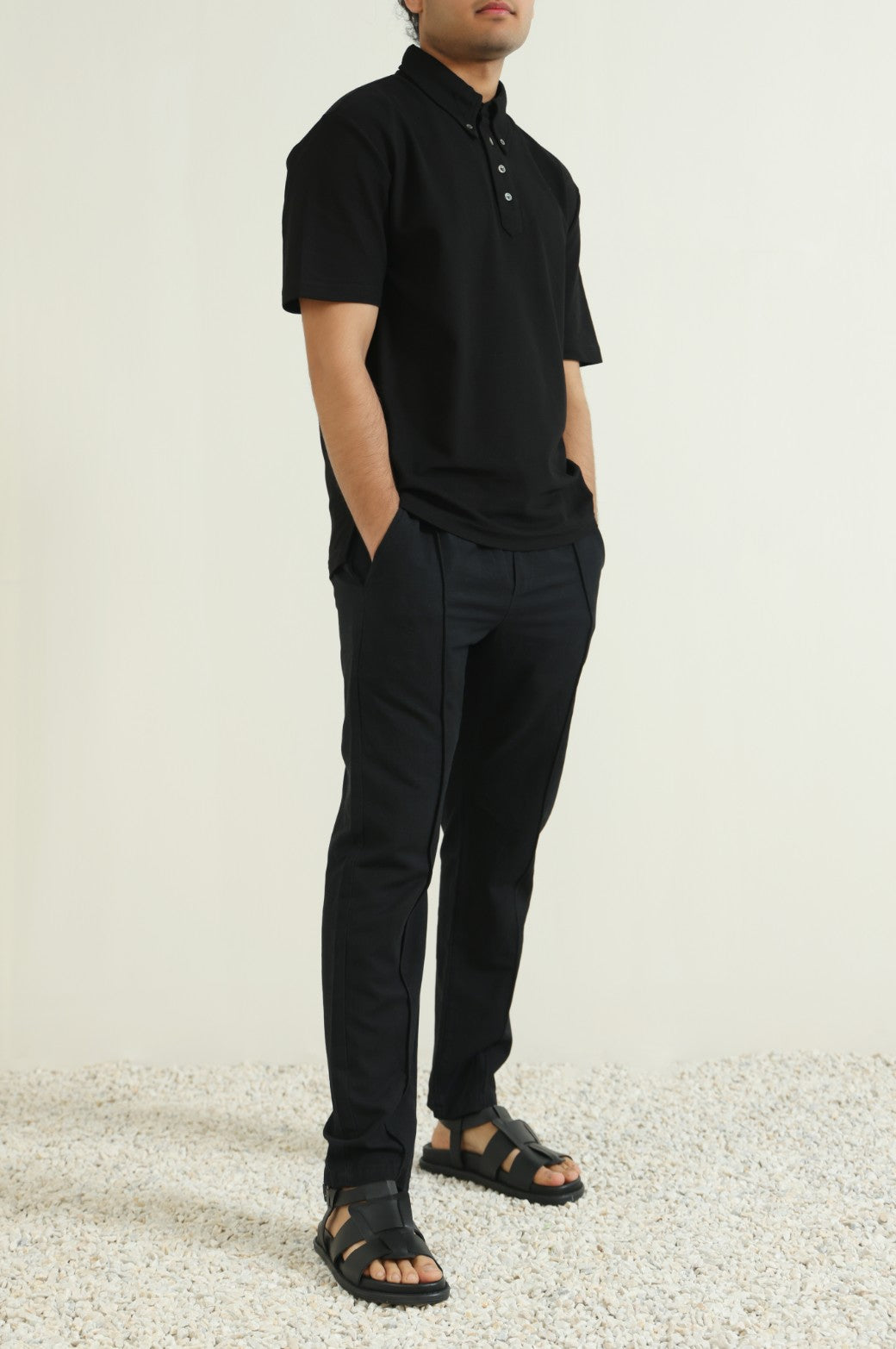 BLACK TENCIL BLEND POLO