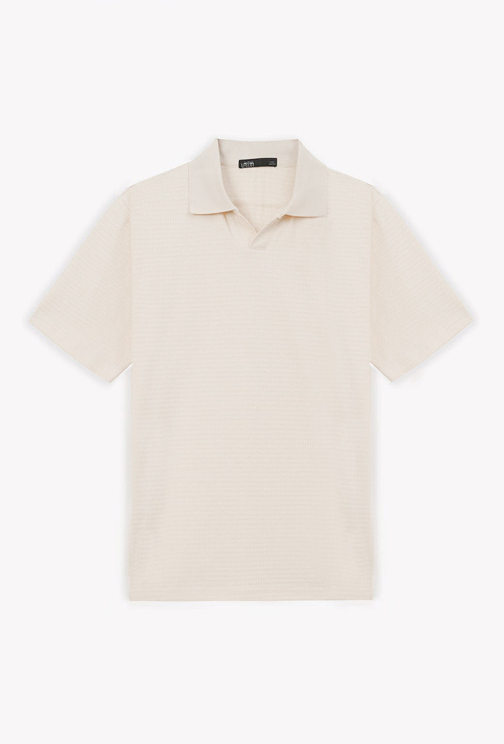 OAT WHITE TENCEL POLO SHIRT