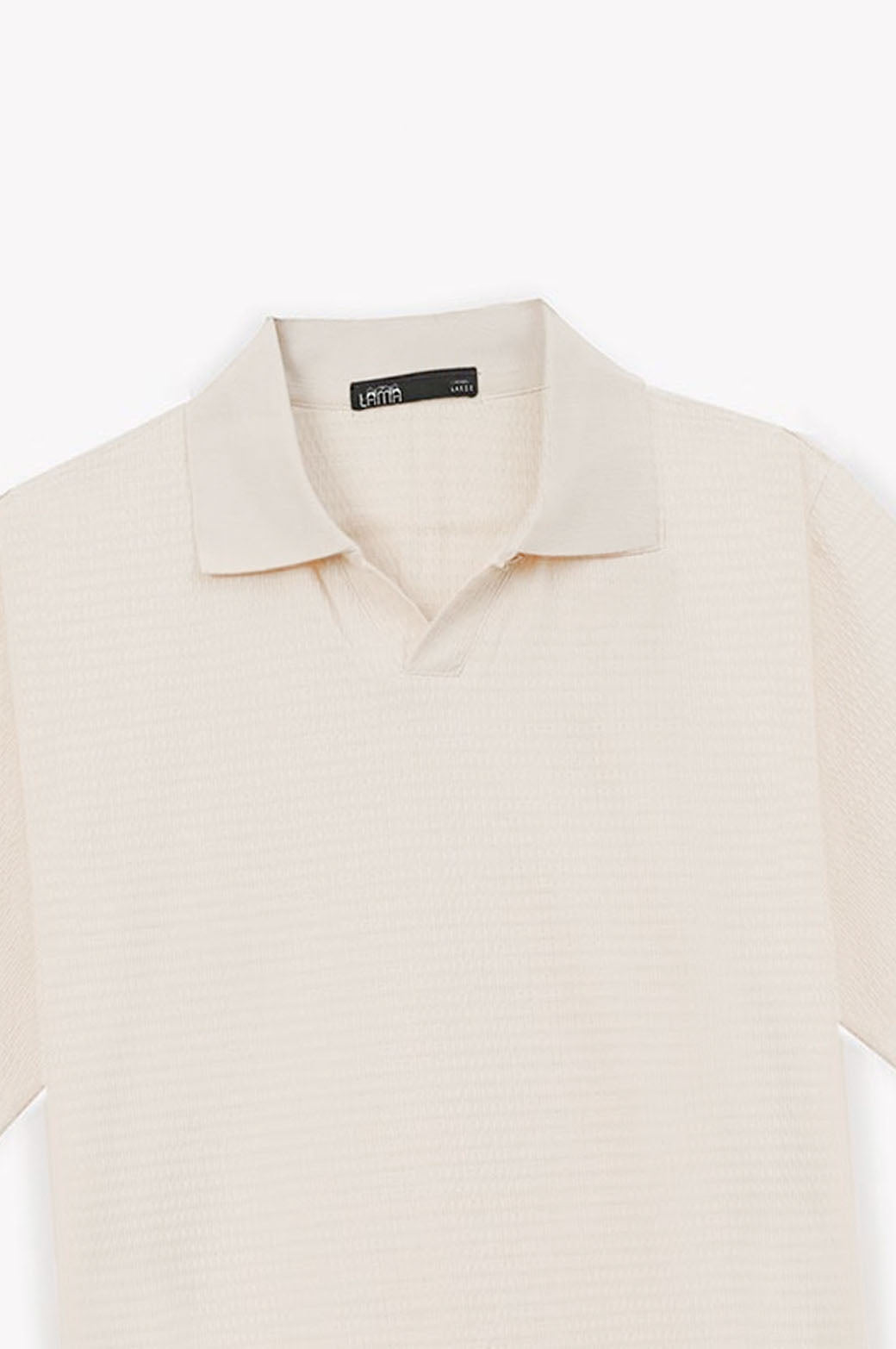 OAT WHITE TENCEL POLO SHIRT