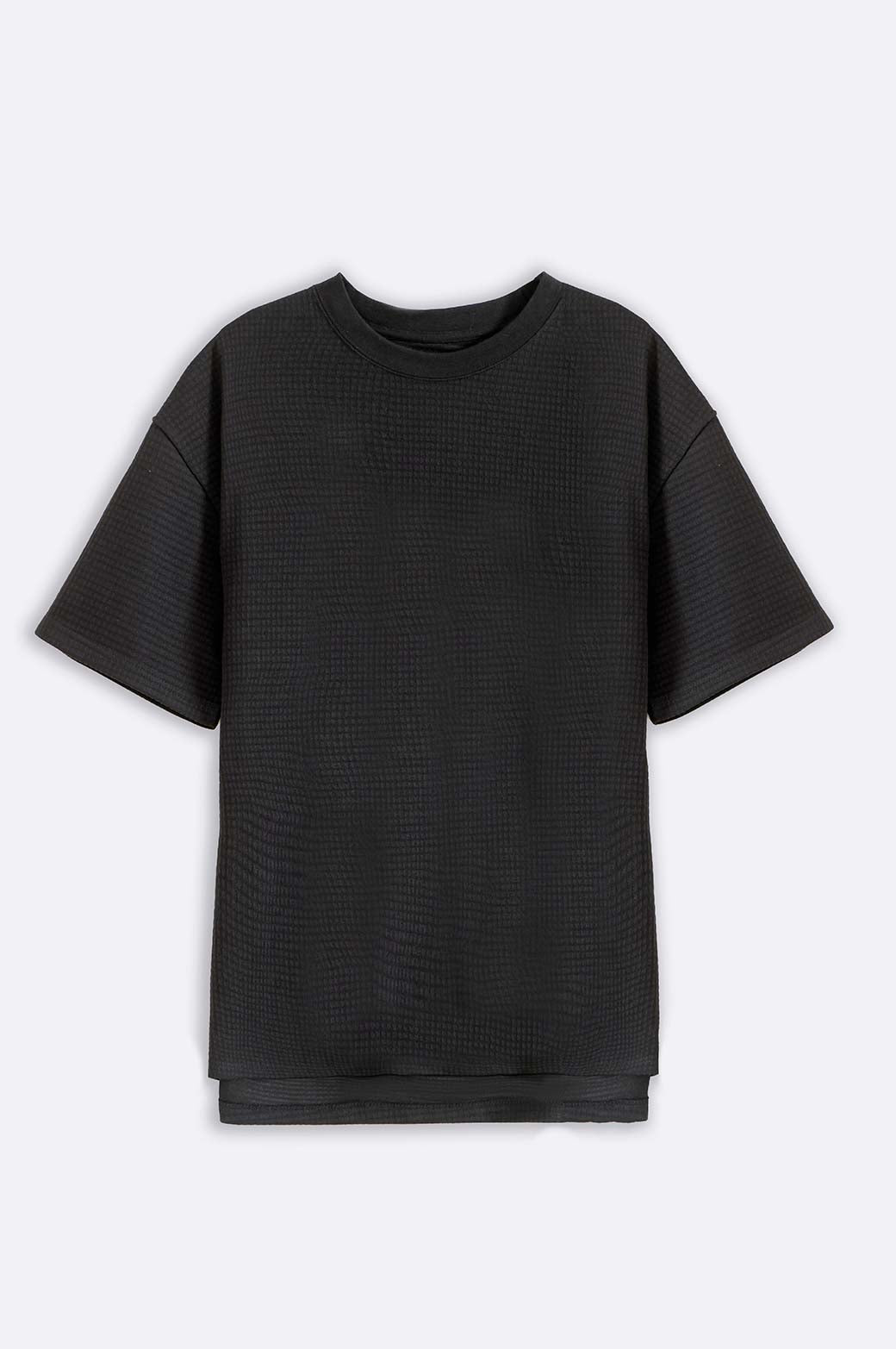BLACK JACQUARD TEE