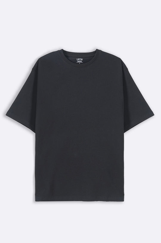 BLACK ALL- COTTON T-SHIRT