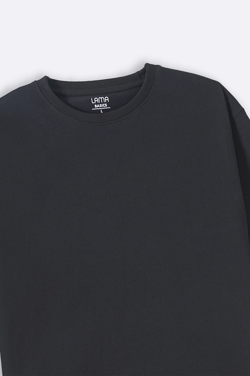 BLACK ALL- COTTON T-SHIRT