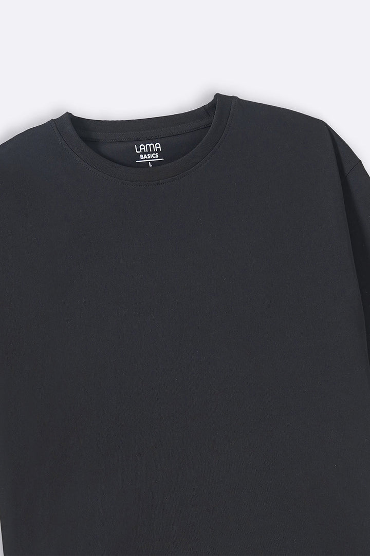BLACK ALL- COTTON T-SHIRT
