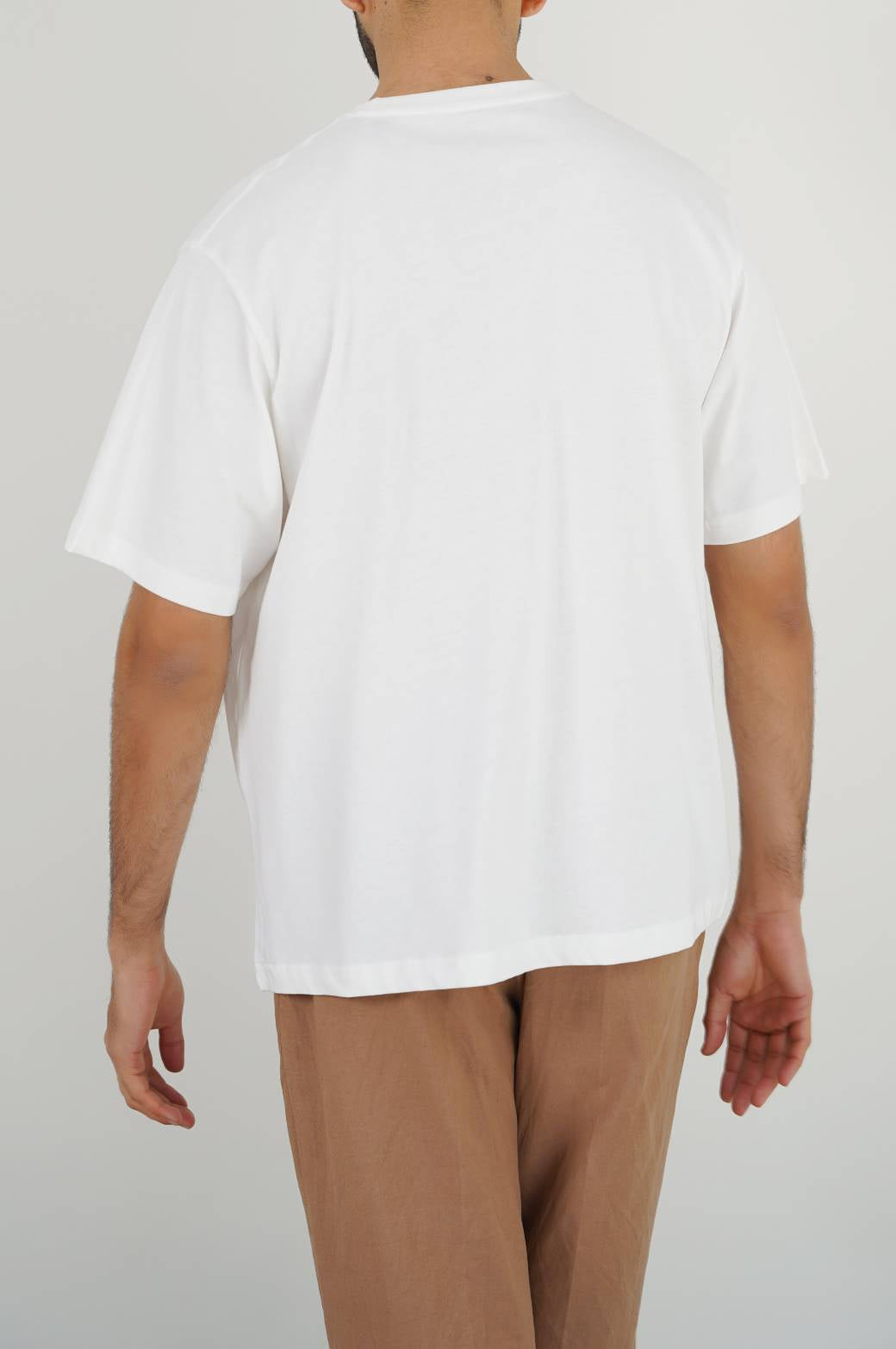 WHITE ALL- COTTON T-SHIRT