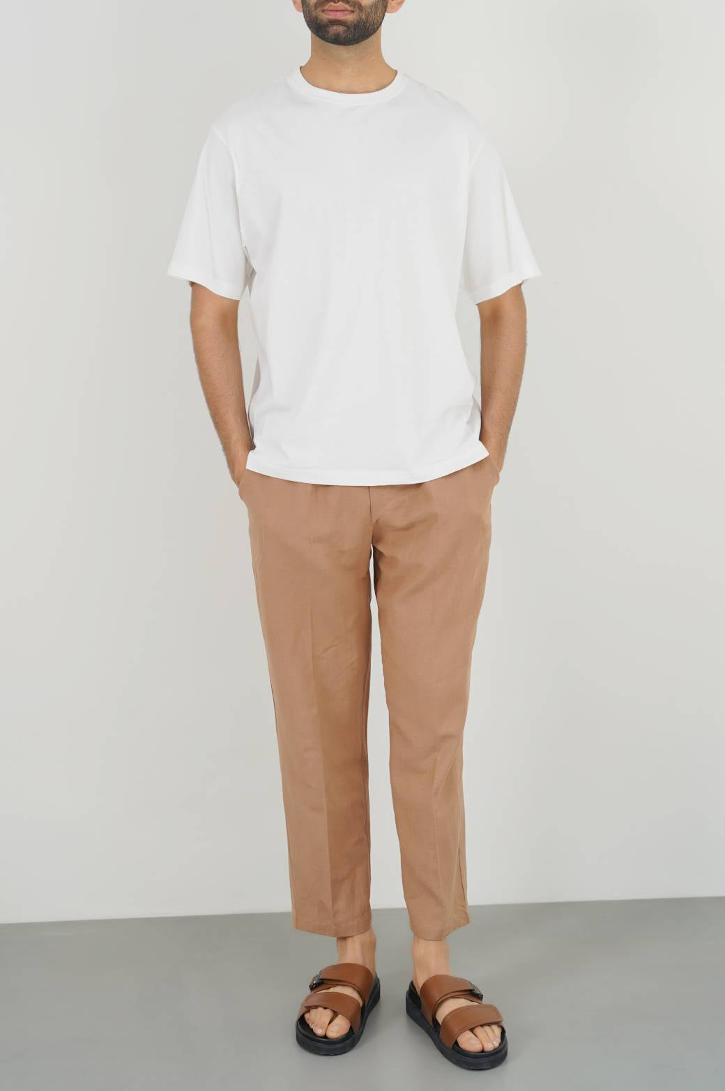 WHITE ALL- COTTON T-SHIRT