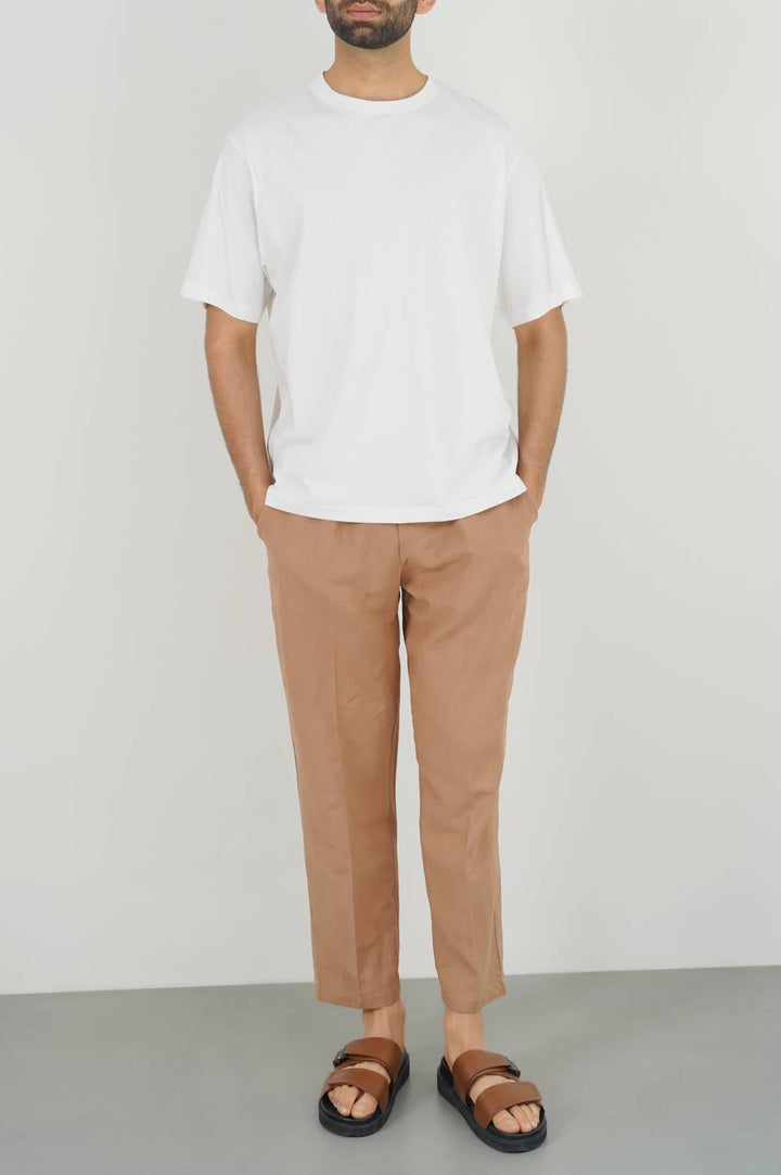 WHITE ALL- COTTON T-SHIRT