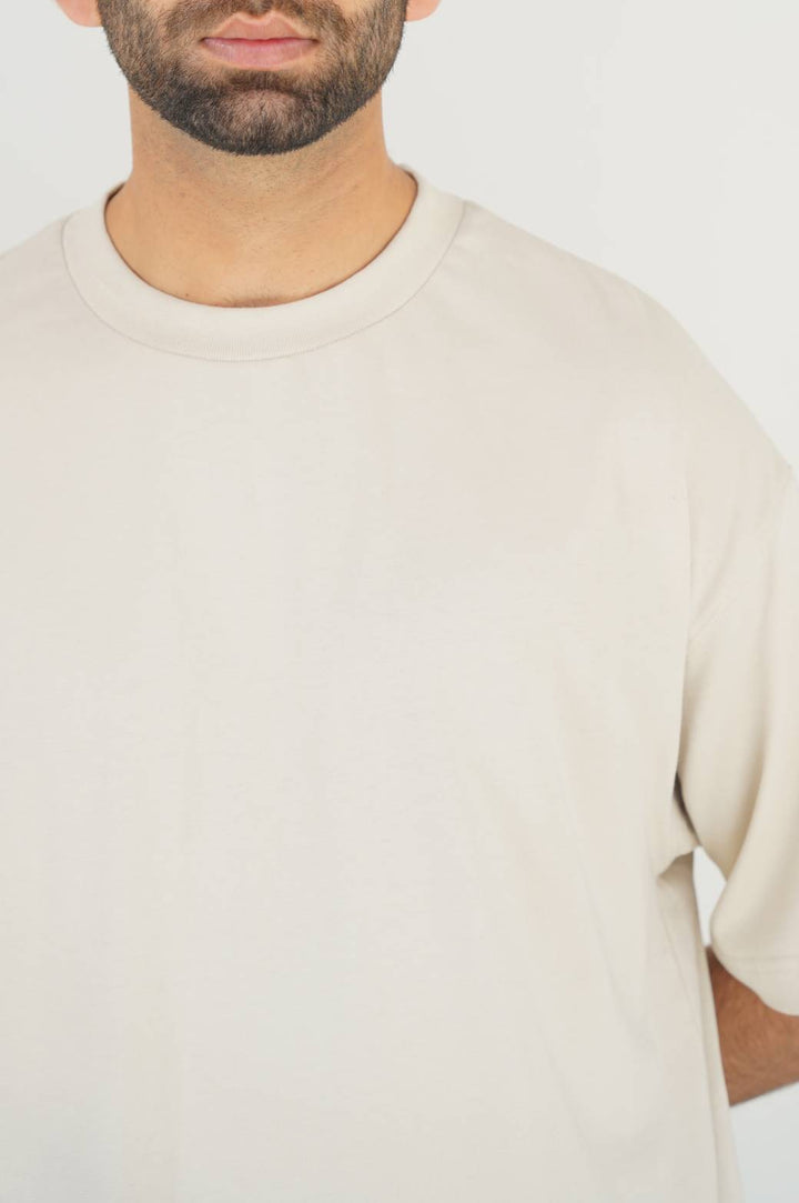 IVORY LOOSE FIT T SHIRT
