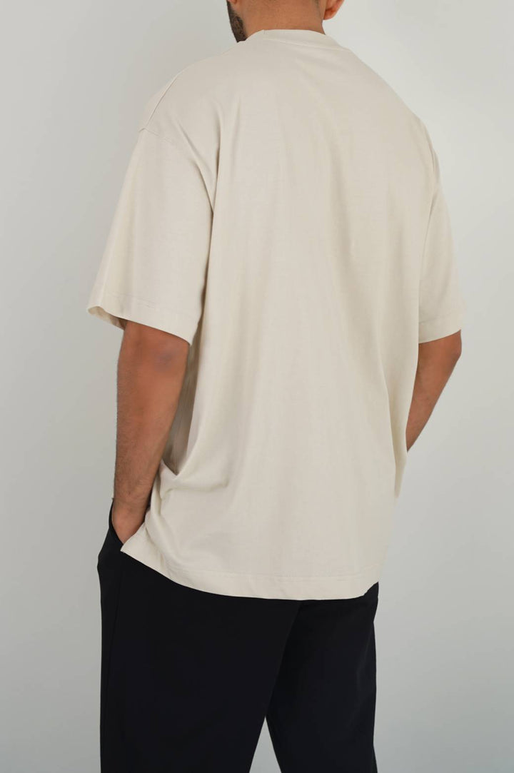 IVORY LOOSE FIT T SHIRT