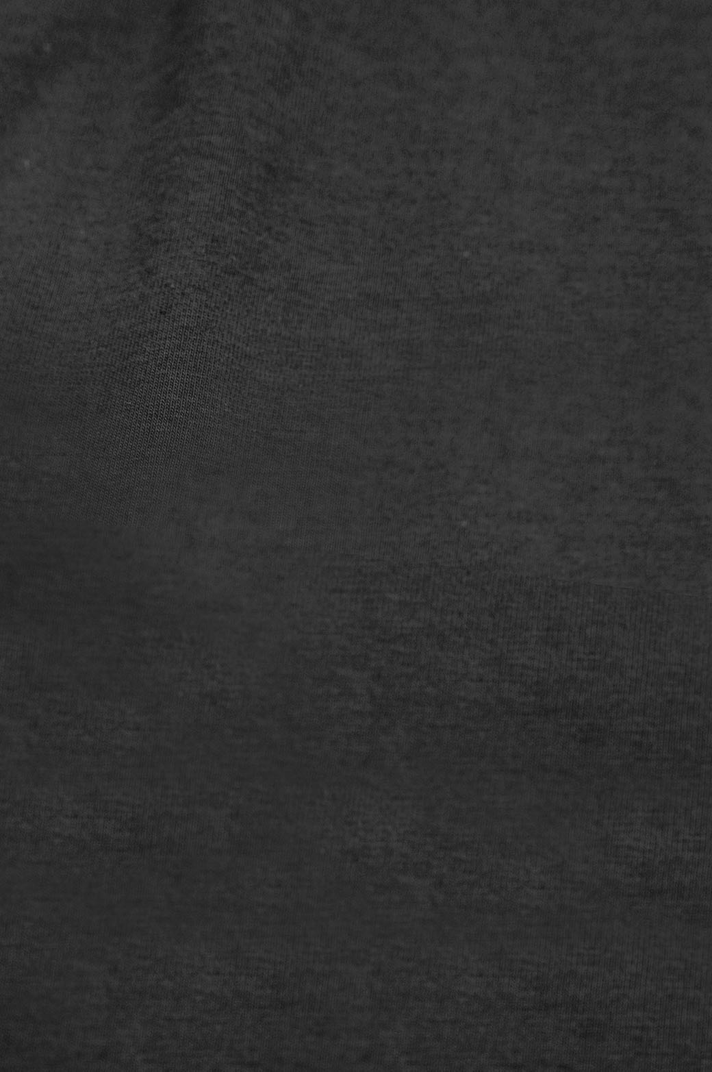 BLACK KNITTED COTTON POLO