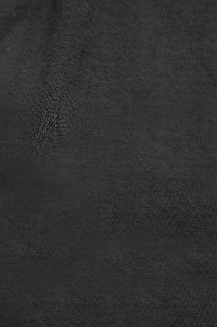 BLACK KNITTED COTTON POLO