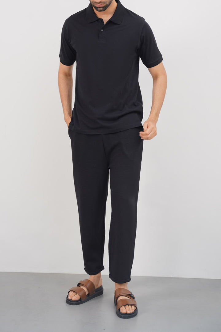 BLACK BASIC POLO