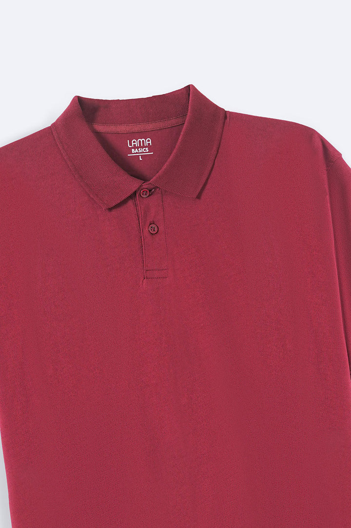 BURGUNDY BASIC COTTON POLO