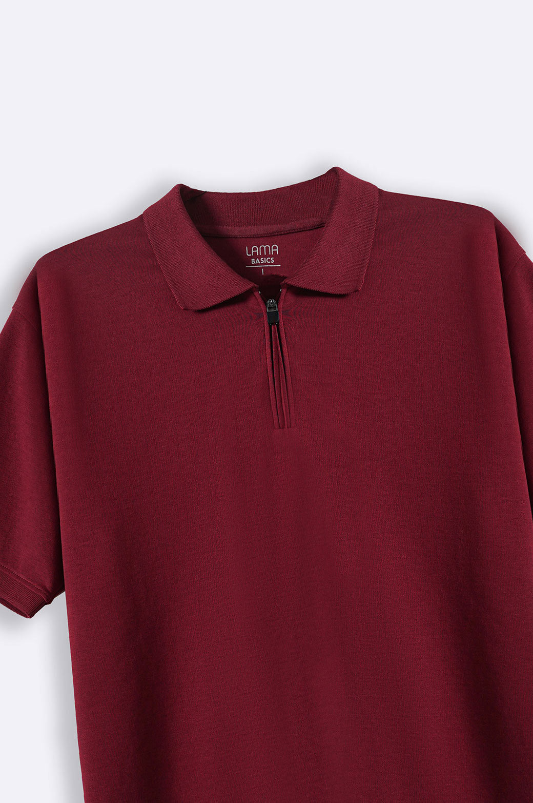 MAROON QUARTER ZIP POLO