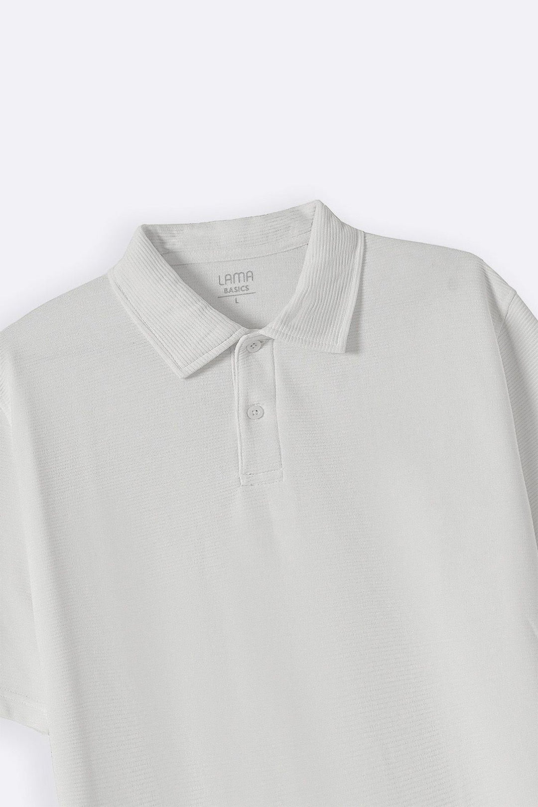 WHITE JACQUARD POLO