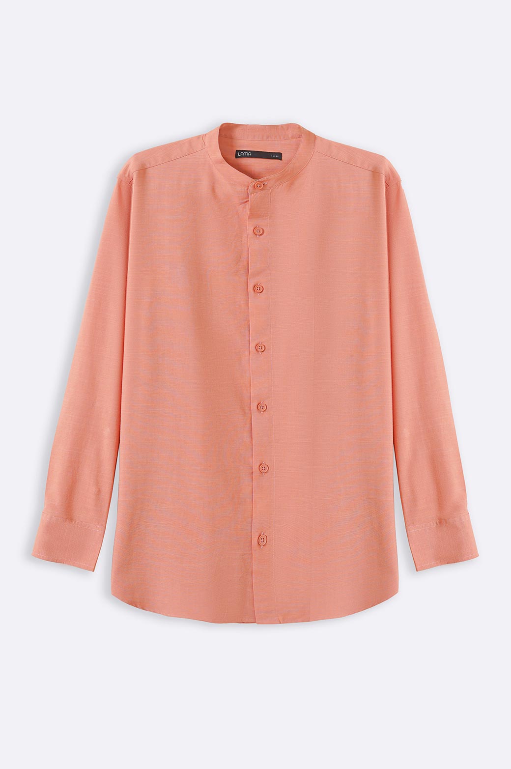 ITLIAN CLAY BAND COLLAR COTTON BLEND SHIRT