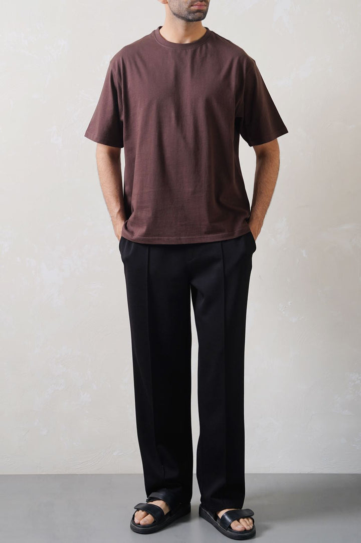 DARK BROWN HEAVY WEIGHT TEE