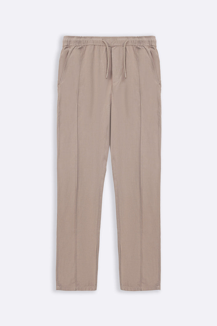 BEIGE TAPERED PANTS