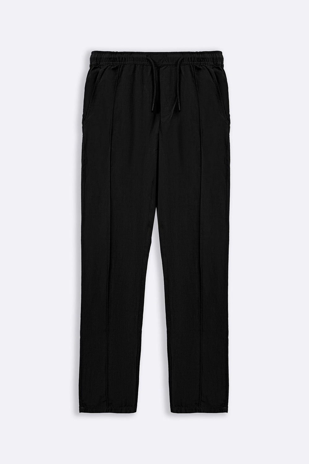 BLACK TAPERED PANTS