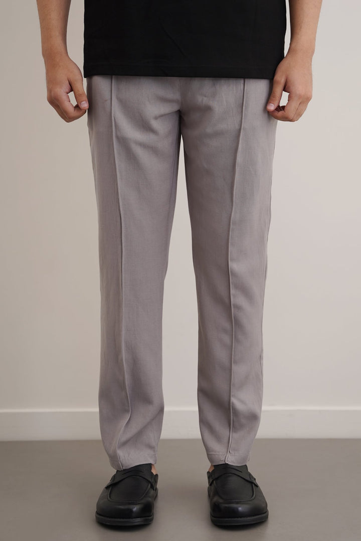 LIGHT GREY TAPERED PANTS