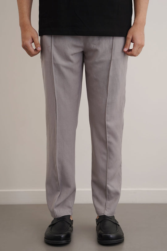 LIGHT GREY TAPERED PANTS