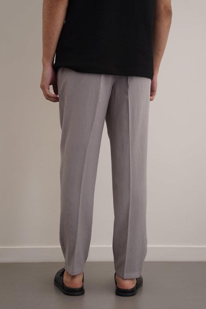 LIGHT GREY TAPERED PANTS