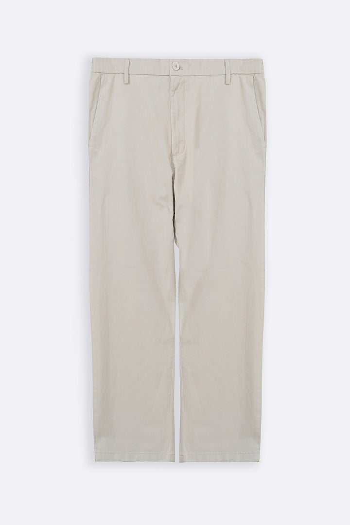 ECRU STRAIGHT FIT CHINOS