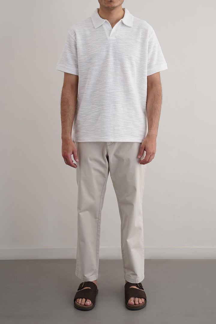ECRU STRAIGHT FIT CHINOS