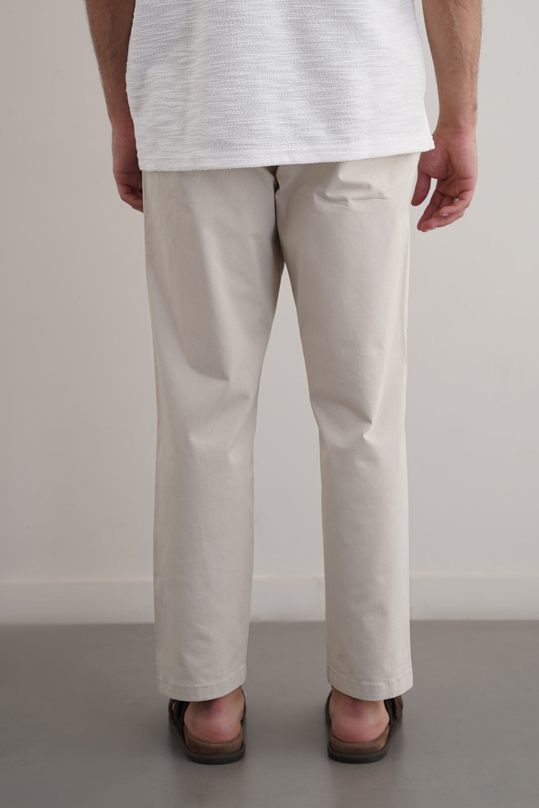 ECRU STRAIGHT FIT CHINOS