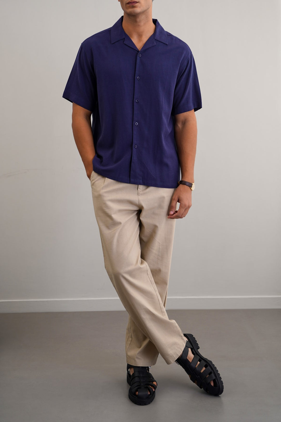 BEIGE RESORT LINEN PANTS